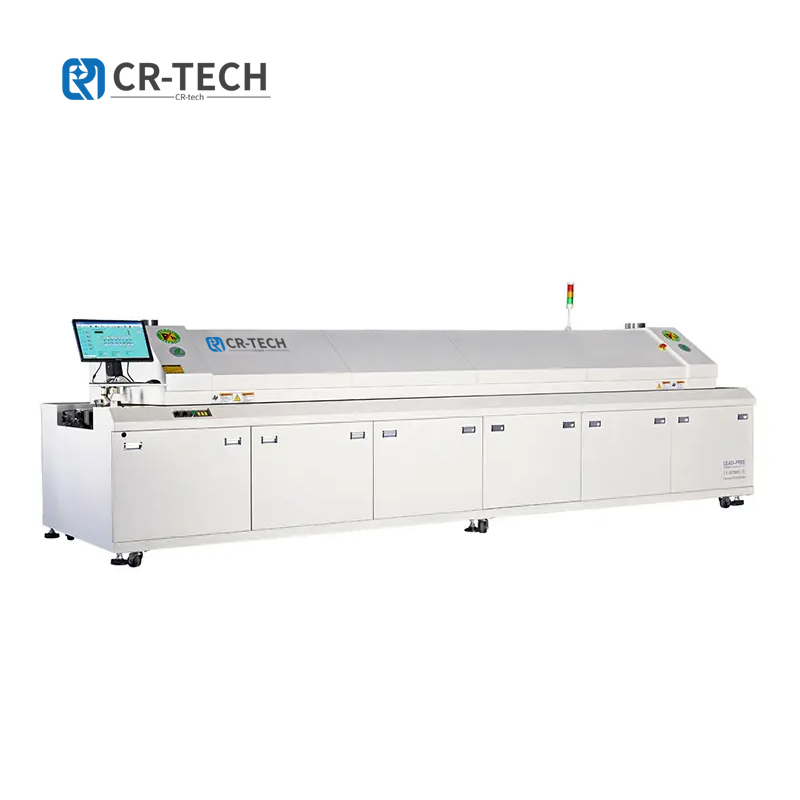 10 Heating Zones Shenzhen SMT Lead Free Reflow Oven CR-Tech 1020